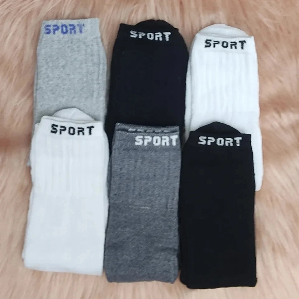 Kit 6 Pares de Meias Masculinas Sport Cano Médio