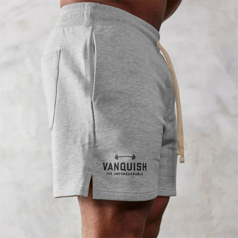 Shorts De Moletom Casual Masculino Com Algodão