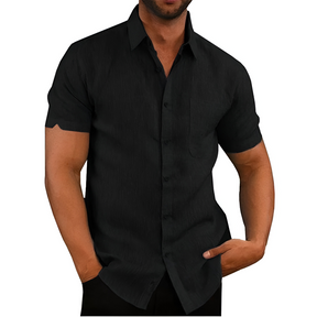 Camisa Masculina Casual de Manga Curta