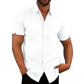 Camisa Masculina Casual de Manga Curta